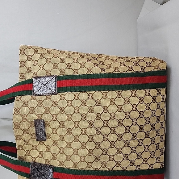 GUCCI GG Canvas Web Tote Bag - Picture 4 of 16